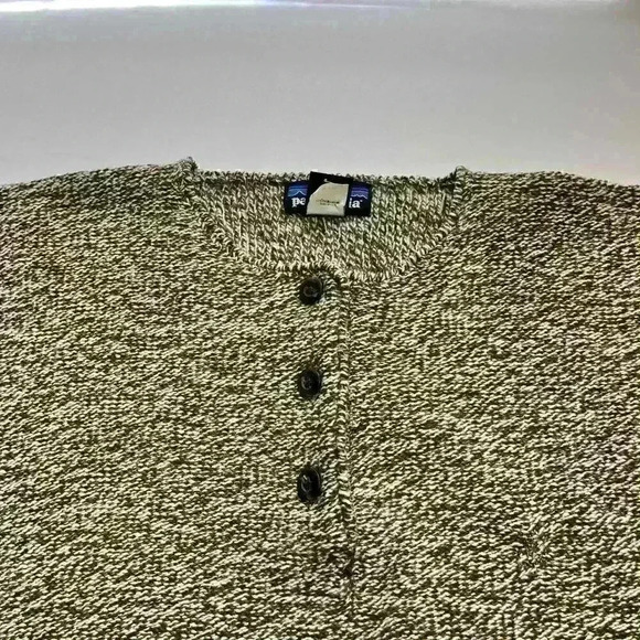 Patagonia Tan Long Sleeve Button Up Wool Gabardine Sweater Womens Size Medium - Picture 9 of 9